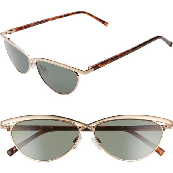 Le Specs Teleport Ya 57mm Cat Eye Sunglasses